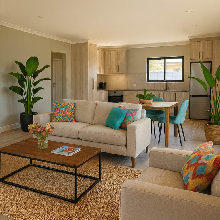 Modern living room in retirement village sedgefield